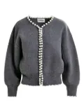 Essentiel Antwerp Ideas embellished dropped-shoulder cardigan - Grey