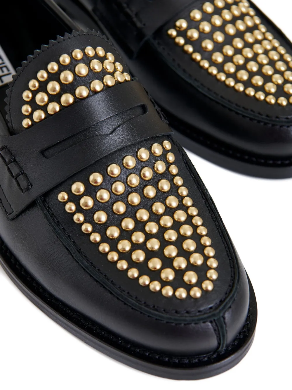 Essentiel Antwerp Istud loafers verfraaid met studs Black-Gold