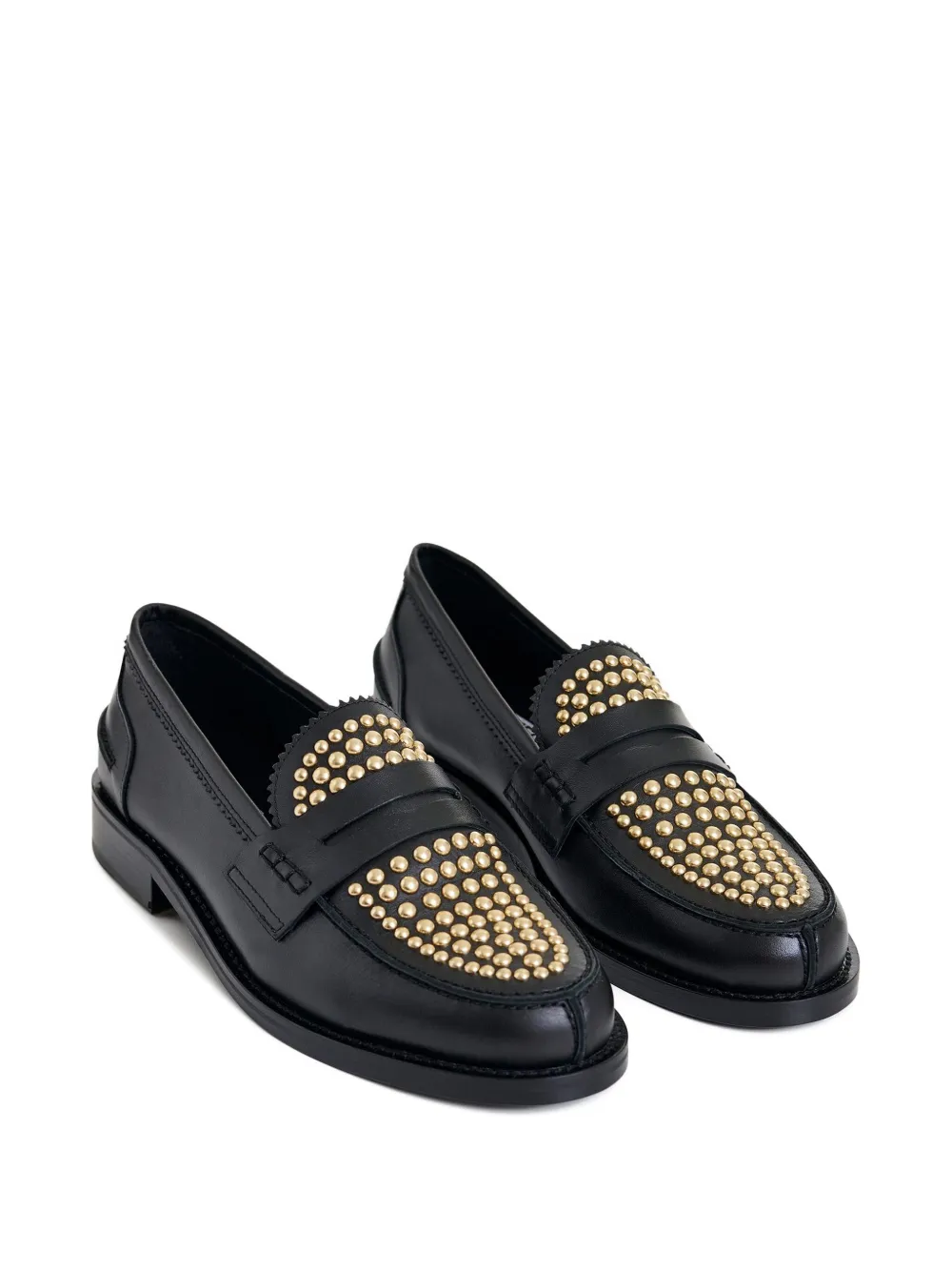 Essentiel Antwerp Istud stud-embellished loafers - Black-Gold