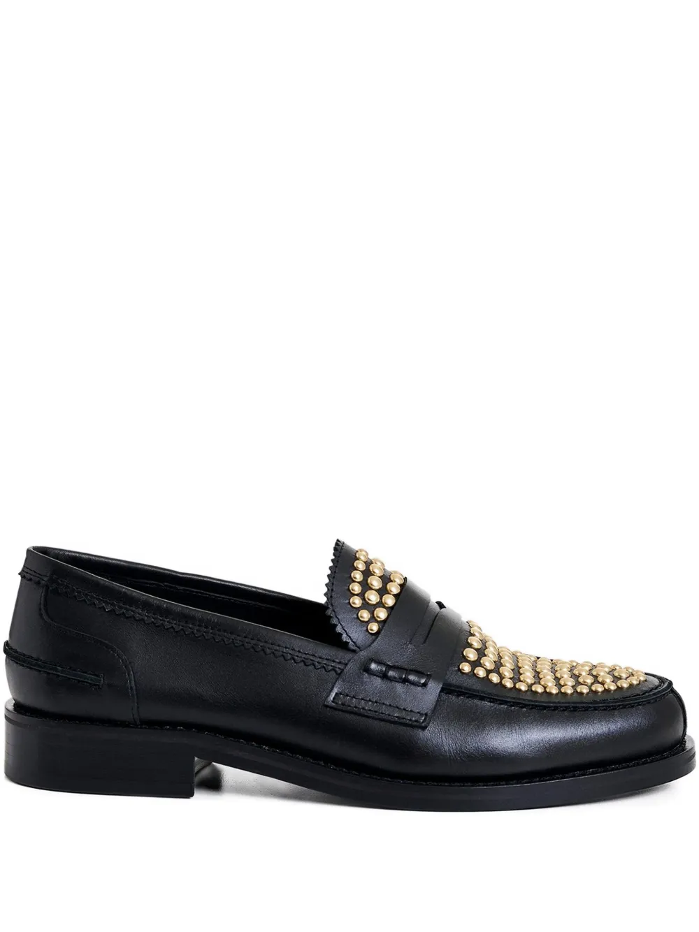 Essentiel Antwerp Istud loafers verfraaid met studs Black-Gold