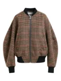Essentiel Antwerp check-pattern bomber jacket - Brown
