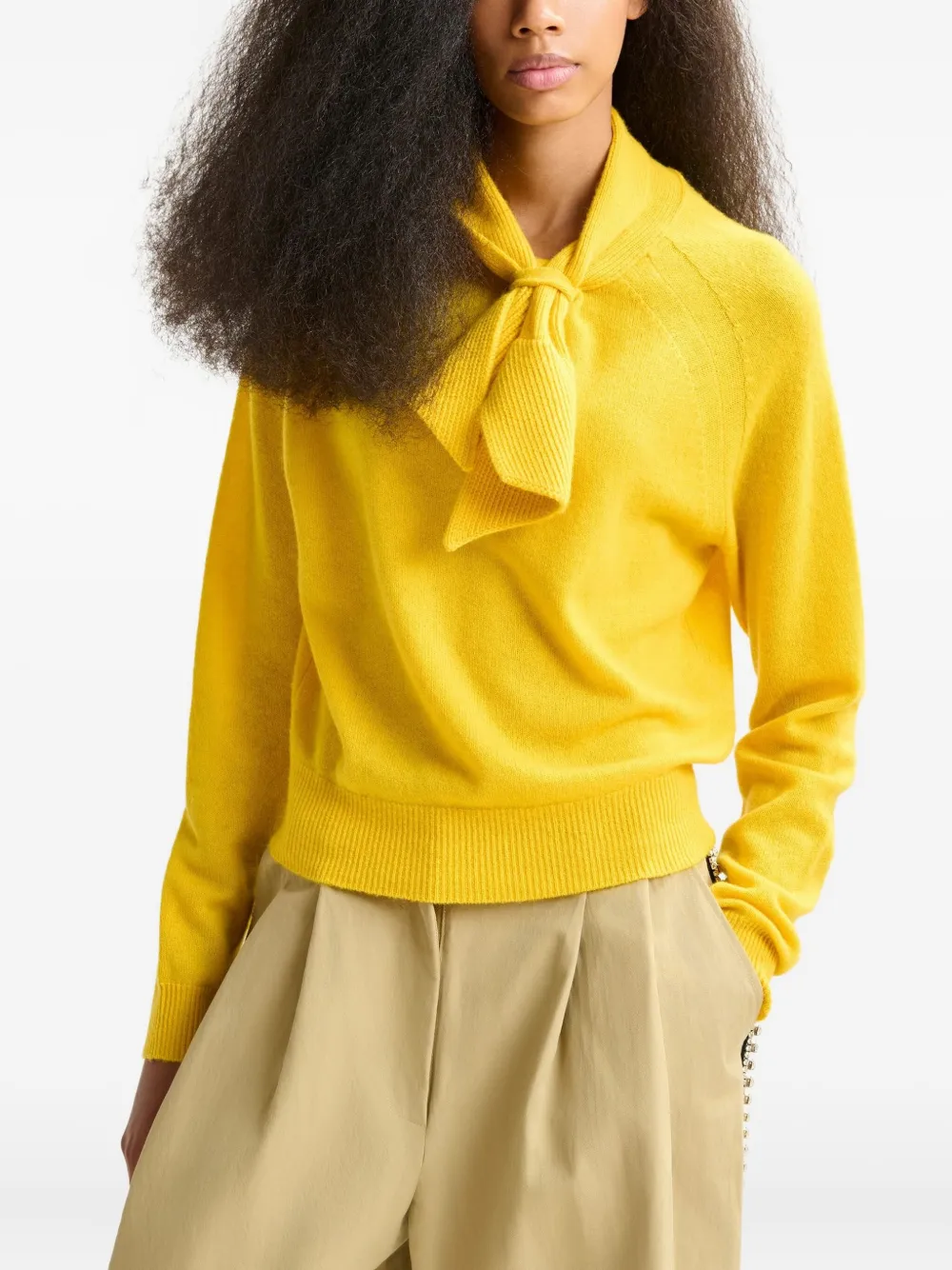 Essentiel Antwerp Invited Cashmere Sweater In Yellow