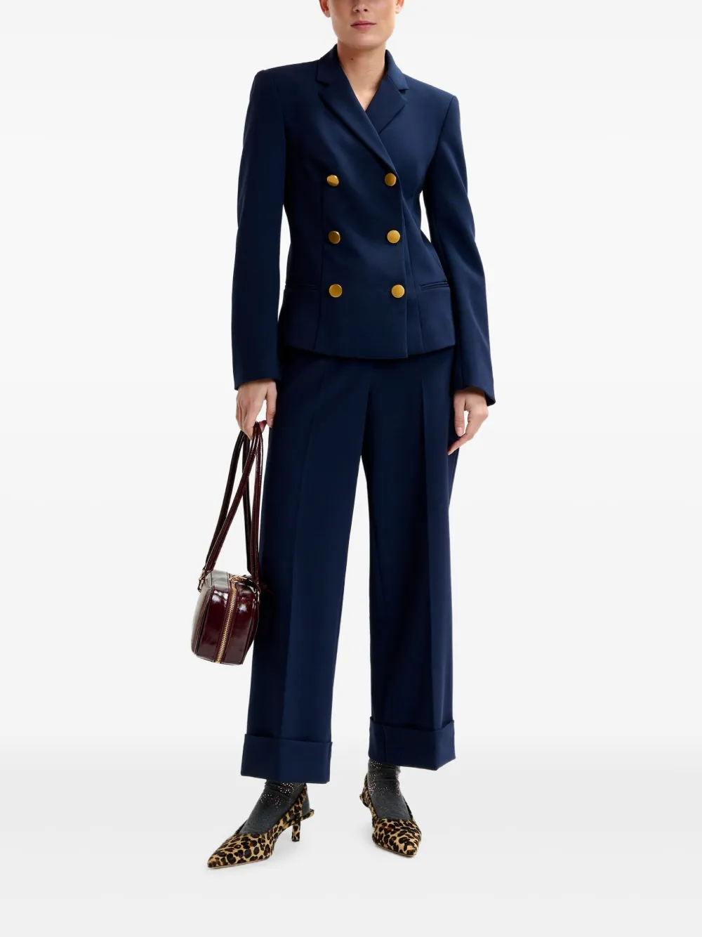 Essentiel Antwerp Irtha double-breasted blazer Blauw