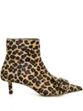 Essentiel Antwerp 45mm Ickle leopard-print buckle ankle boots - Brown