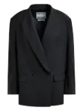 Essentiel Antwerp pinstripe double-breasted blazer - Black