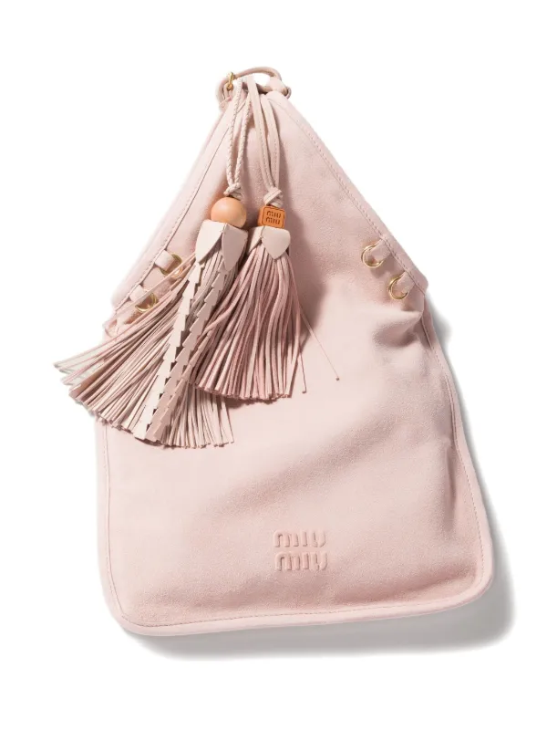 Miu Miu tassel-embellished Leather Tote Bag | Pink | FARFETCH CA