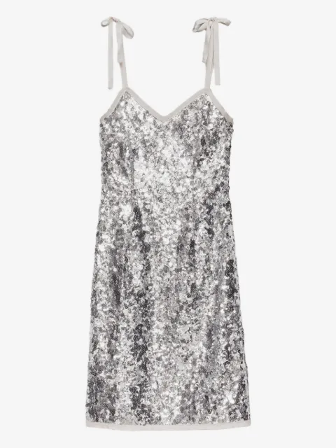 Prada vestido bordado con lentejuelas