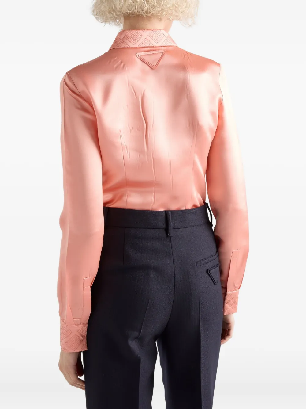 Prada Coral-coloured Shirt In Blend In Orange