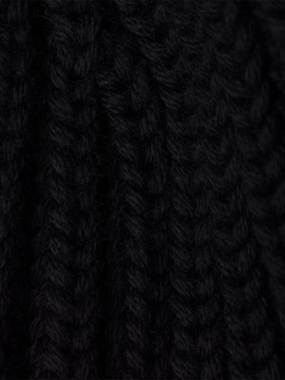 Prada Triangle-logo Knitted Beanie Hat In Black