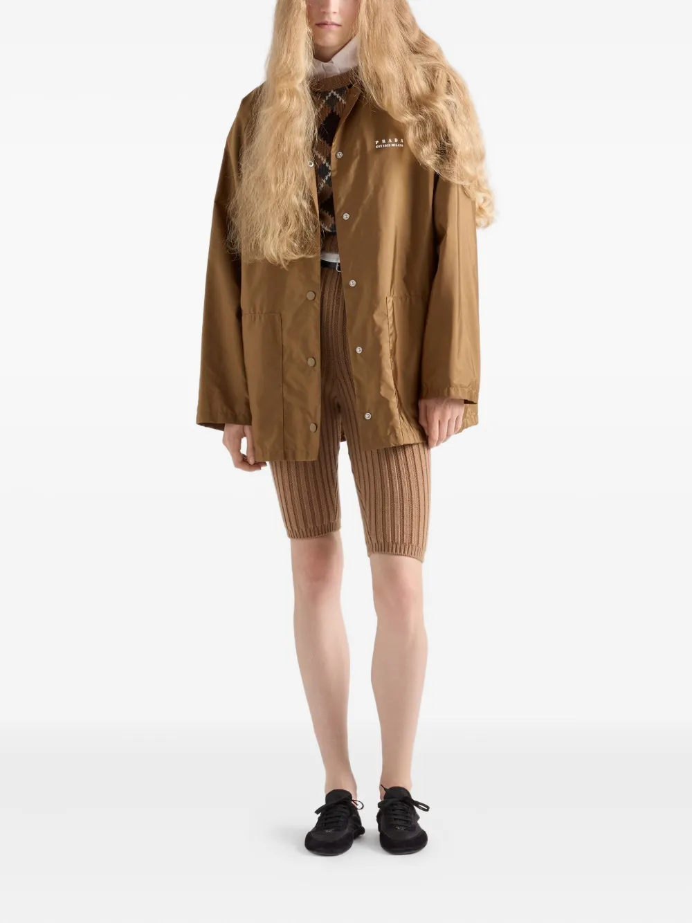 Prada Lichtgewicht jack Bruin