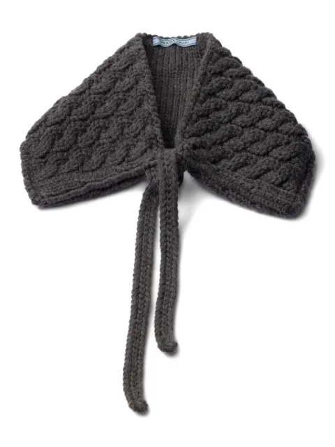 Prada cable-knit wool collar