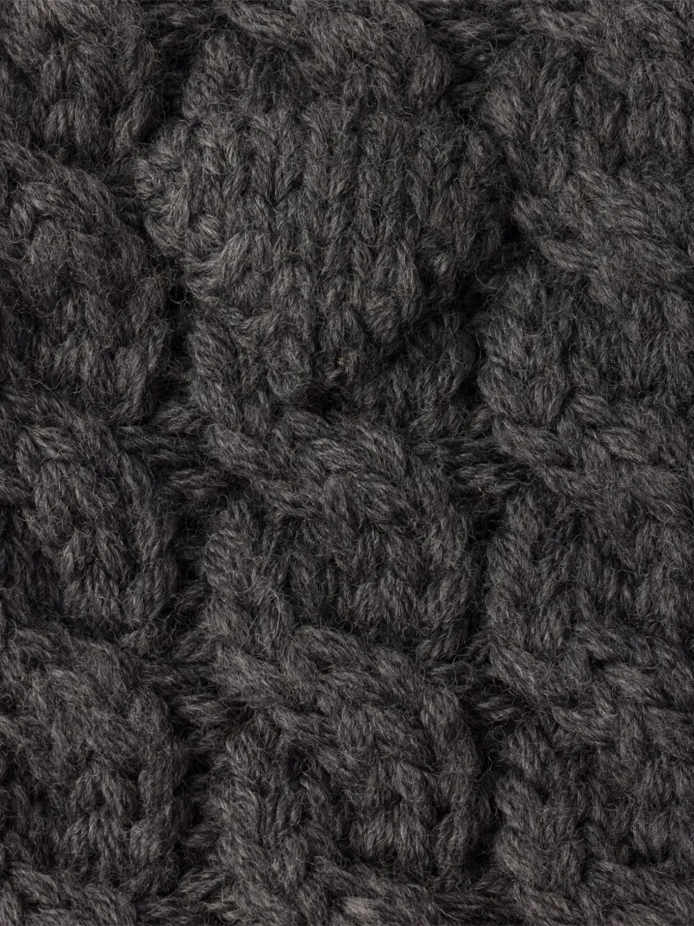 Prada Kabelgebreide wollen kraag Grijs