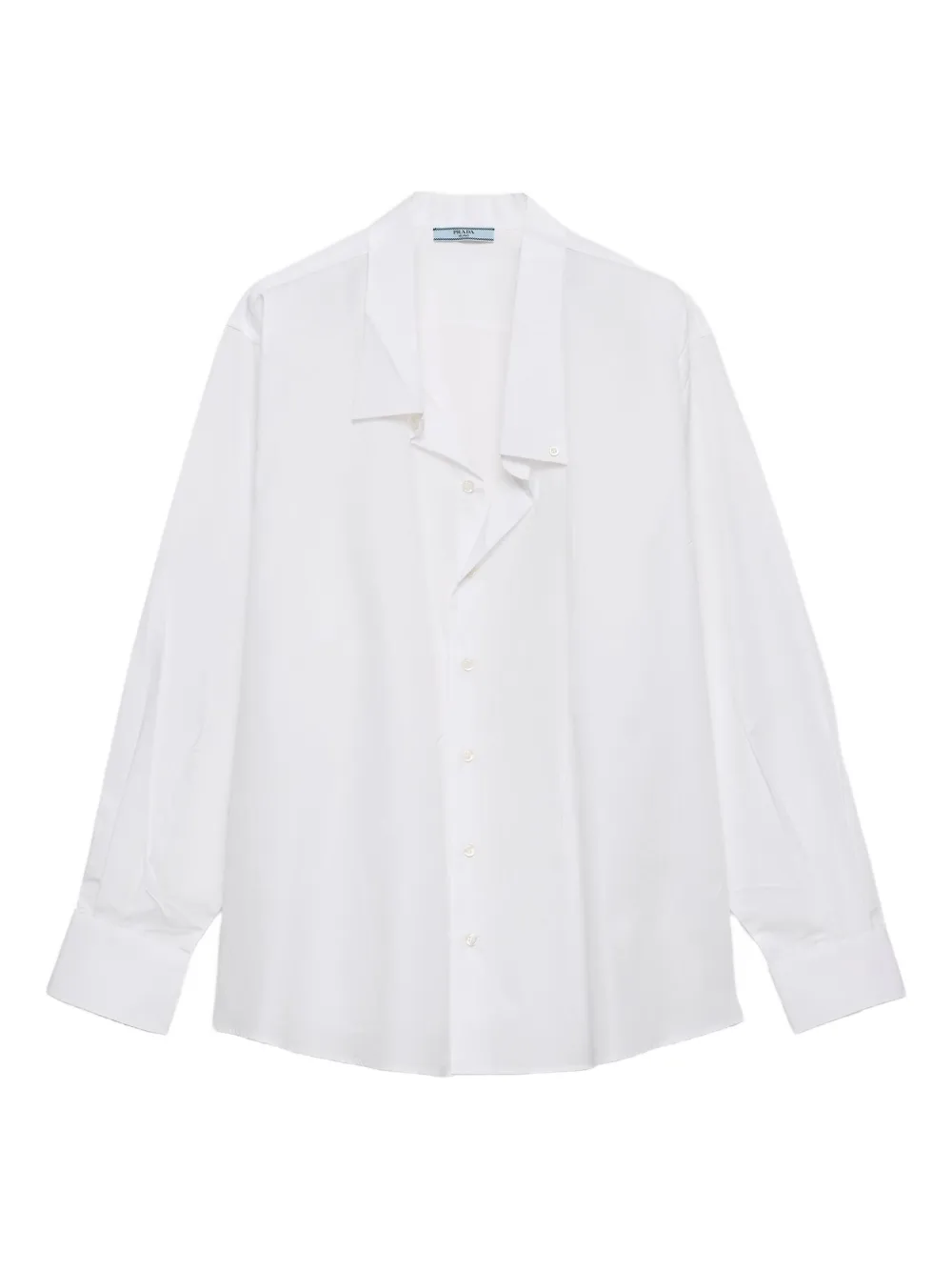 Prada Popeline blouse met knoopsluiting Wit