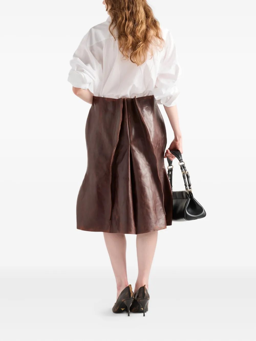 Prada Popeline blouse met knoopsluiting Wit