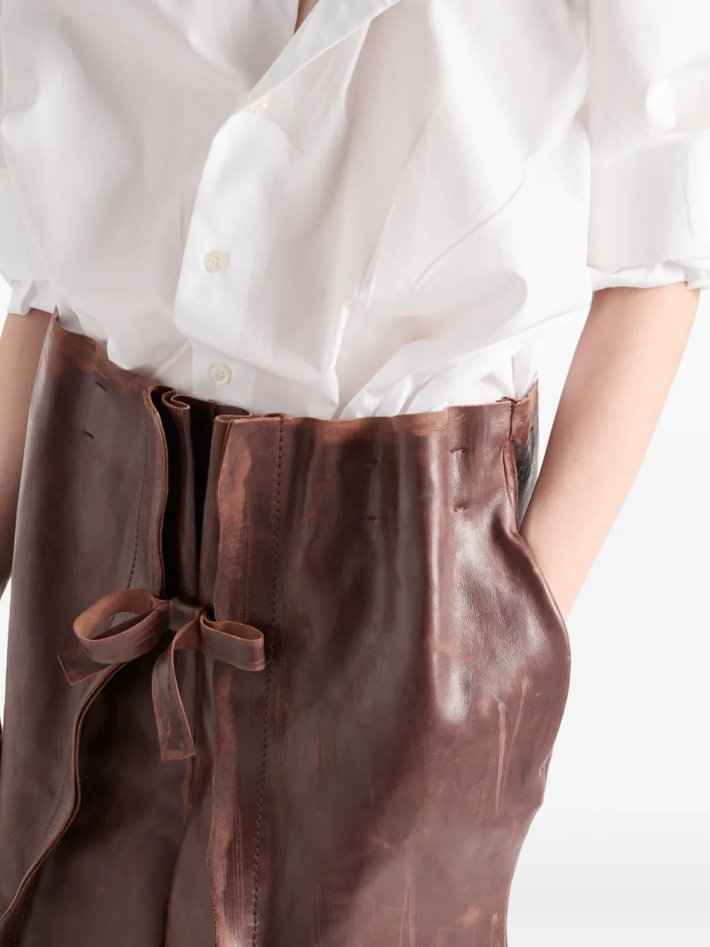 Prada Popeline blouse met knoopsluiting Wit