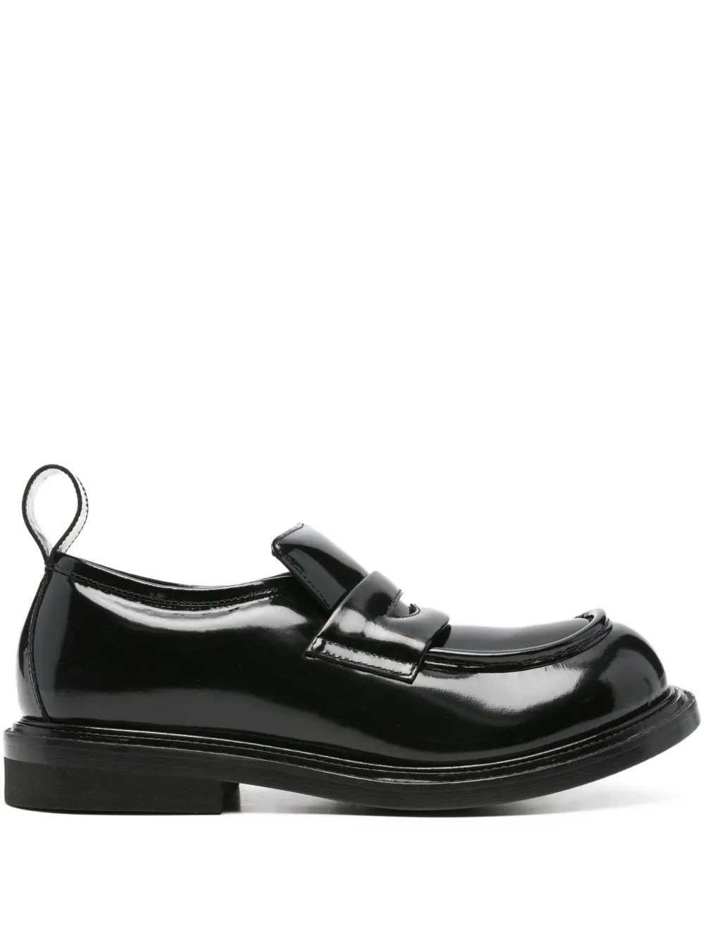 Moschino Leren loafers Zwart