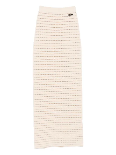 Elisabetta Franchi falda tejida con motivo de rayas