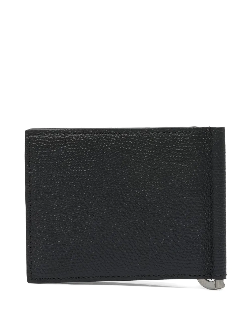 Valentino Garavani VLogo leather money clip wallet Zwart