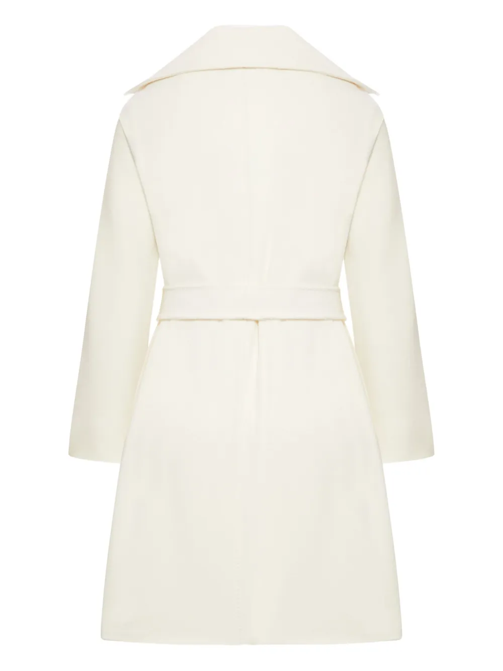 Max Mara Wollen jas met ceintuur Wit