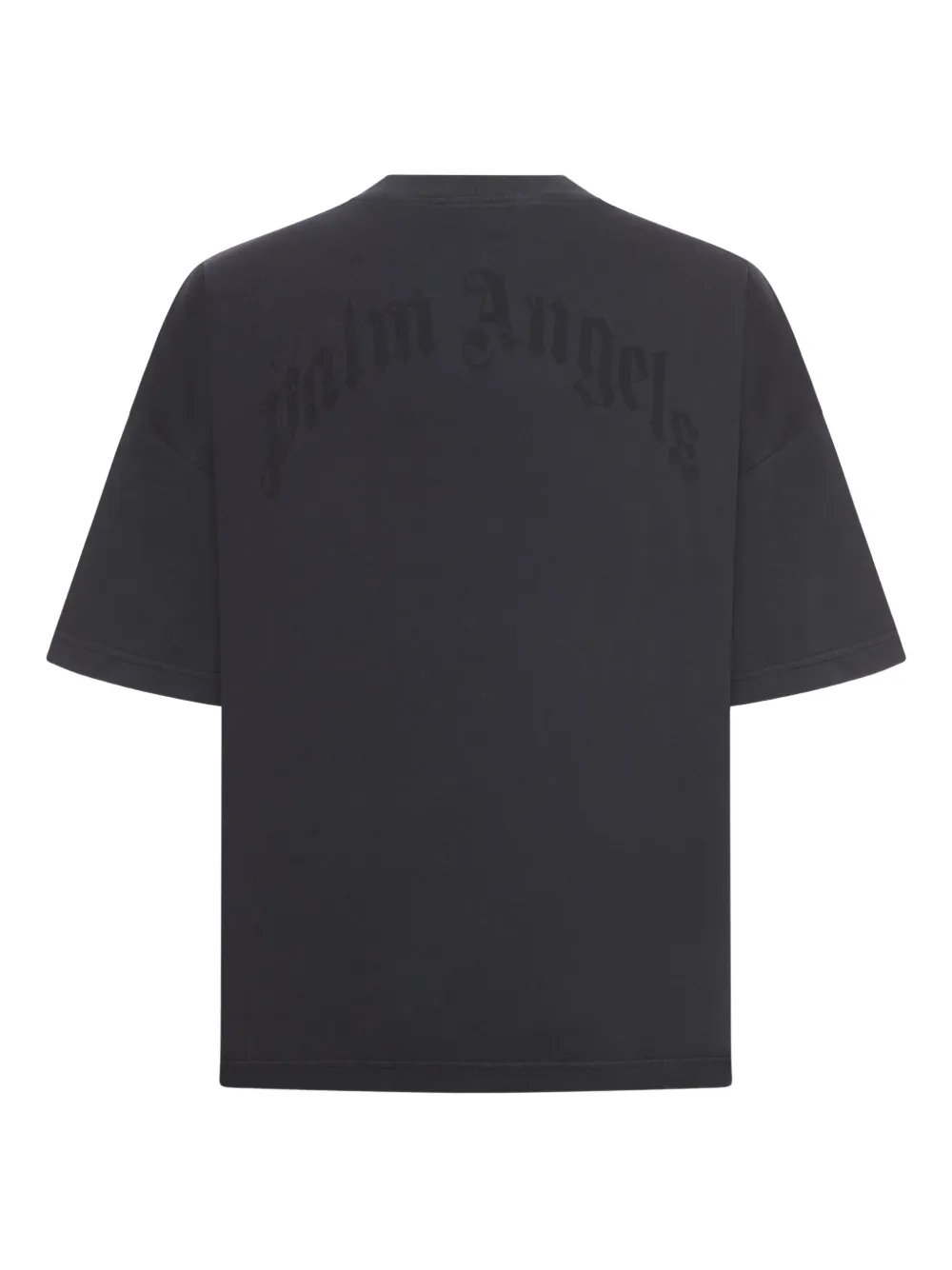 Palm Angels logo-embroidered T-shirt - Zwart