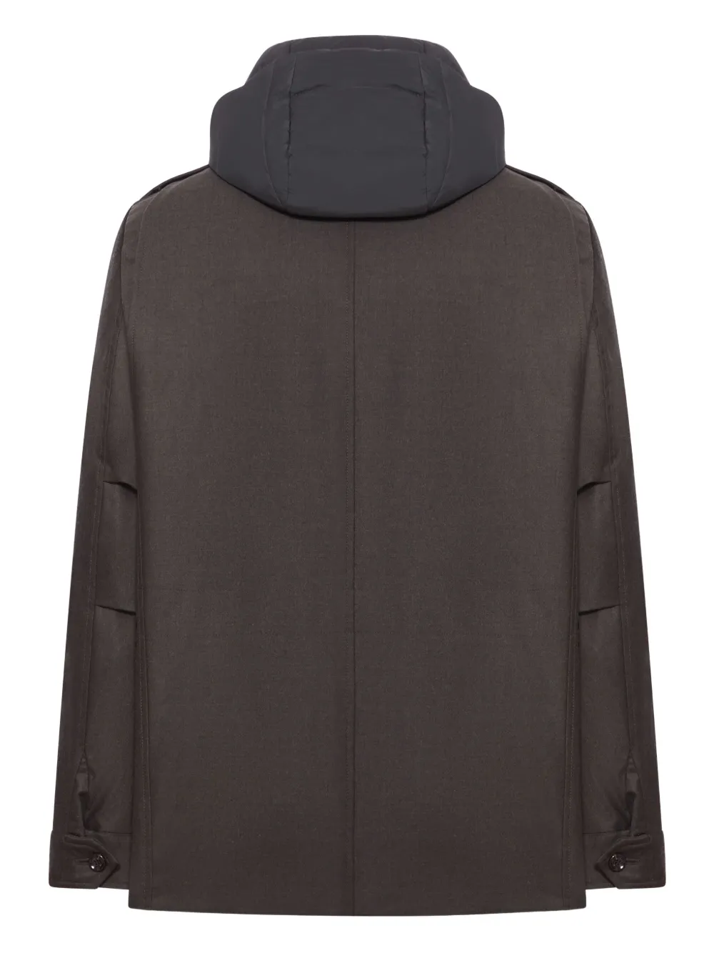 Moorer hooded buttoned coat | Single Breasted Coats | Image 2