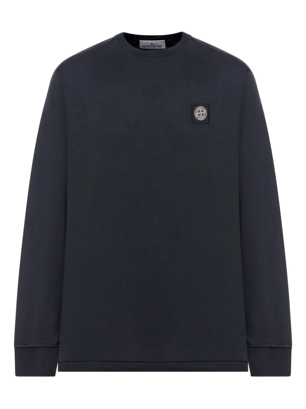 Stone Island compass-patch long-sleeve t-shirt Blauw