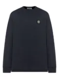 Stone Island compass-patch long-sleeve t-shirt - Blue