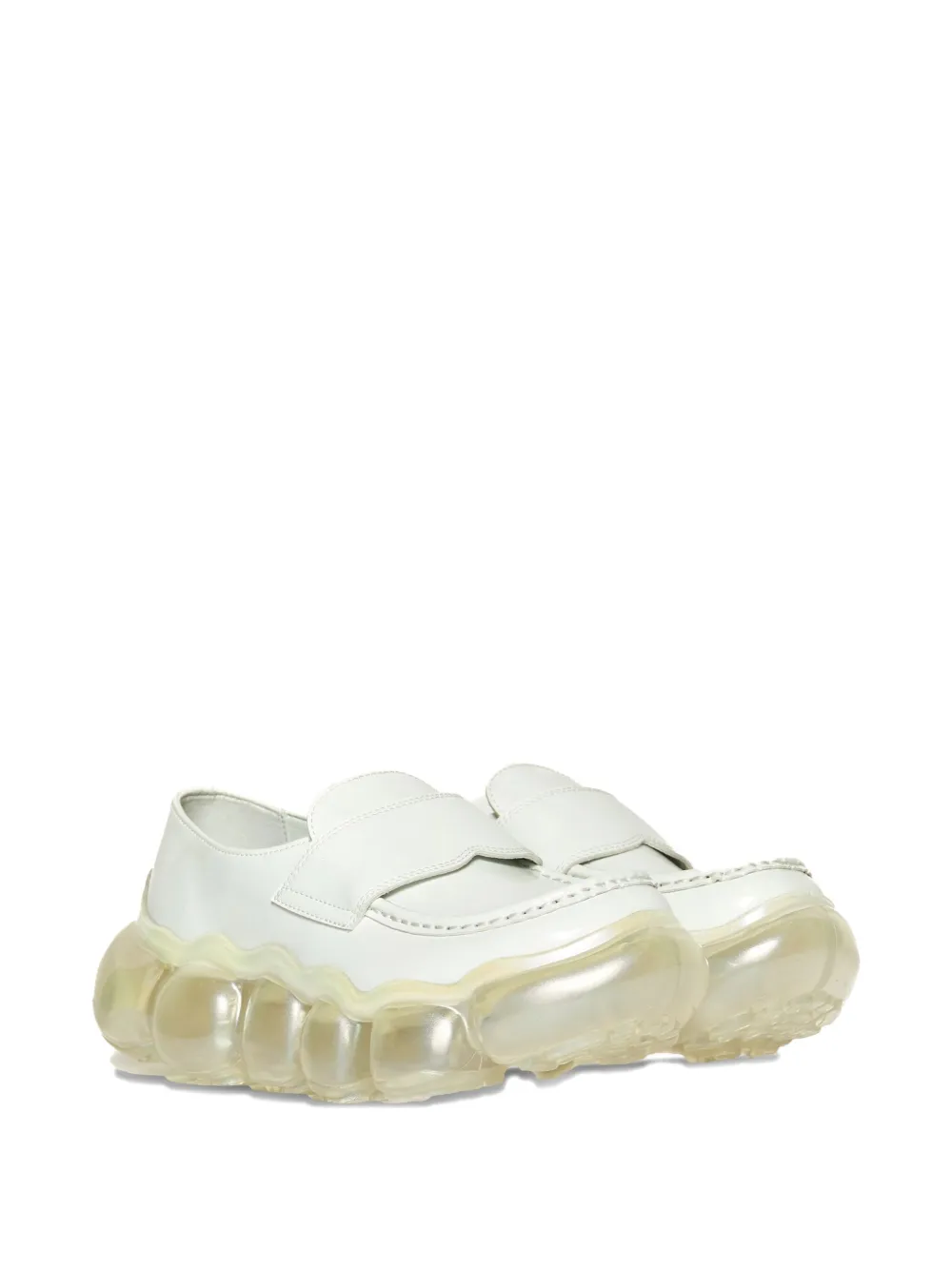 GROUNDS Jewellery loafers met bubbelzool - Wit