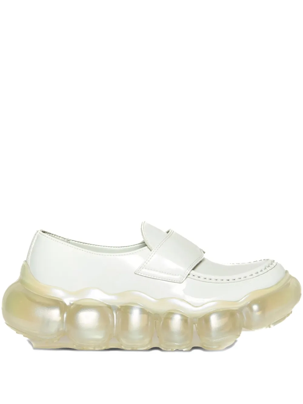 GROUNDS Jewelry bubble-sole loafers White