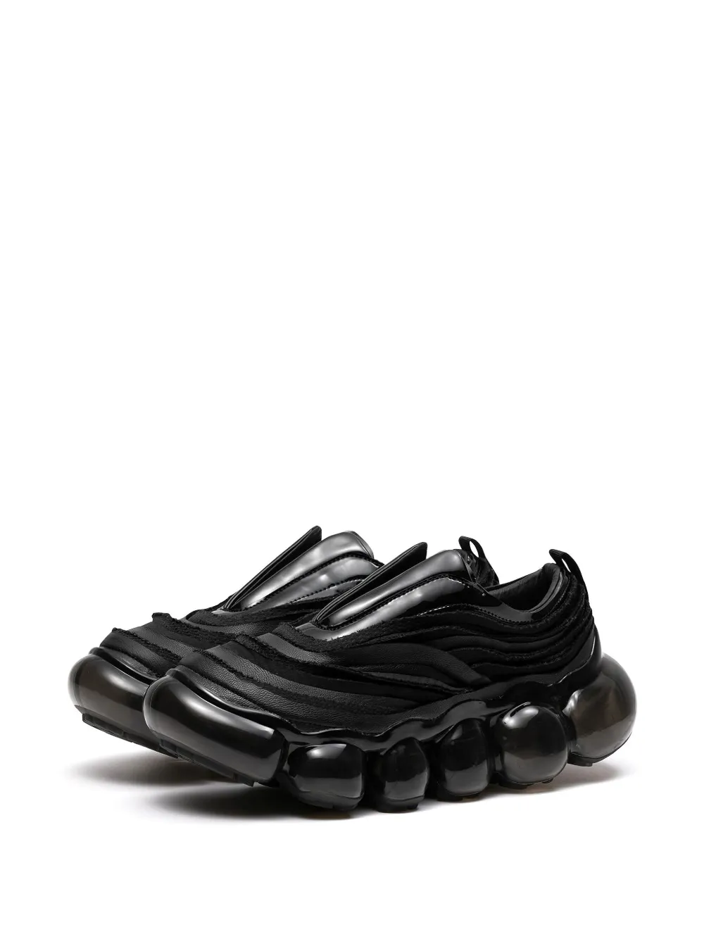 Grounds Jewelry Strata Bubble "black" Sneakers In Black