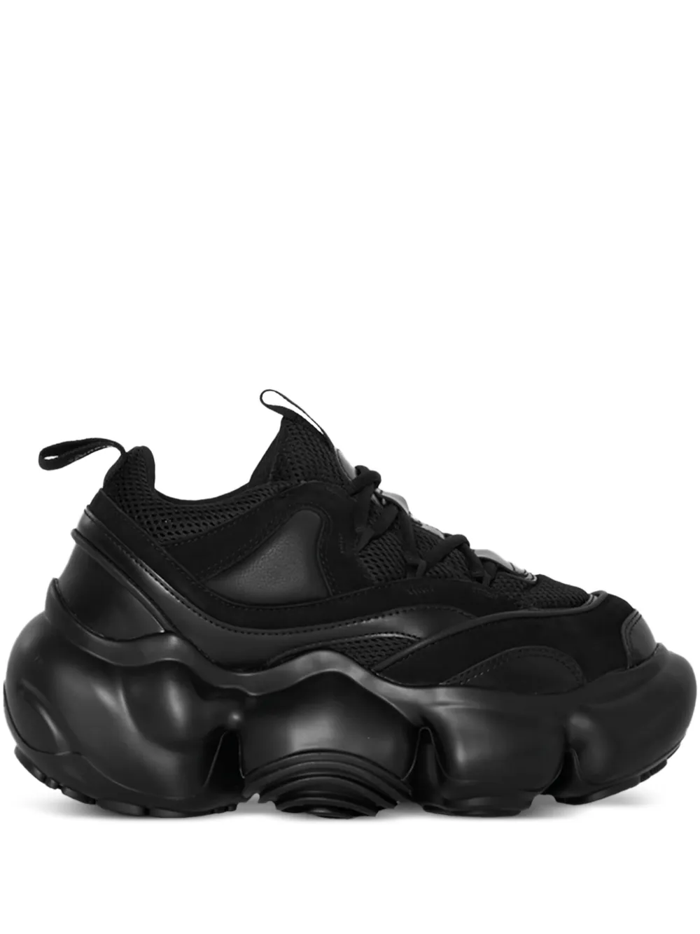 GROUNDS Moopie Jaws "Black" chunky sneakers Zwart