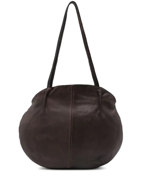 SOMMET oval-shaped leather shoulder bag