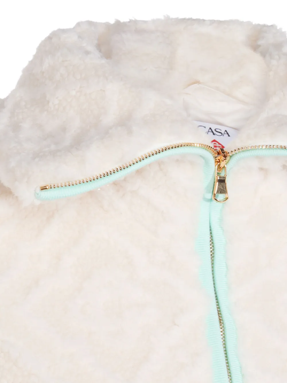 Casablanca textured zip-up jacket Wit