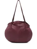 SOMMET oval-shaped calf leather shoulder bag - Purple