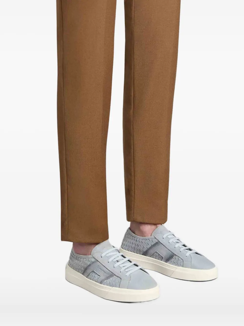Santoni leather sneakers Grey