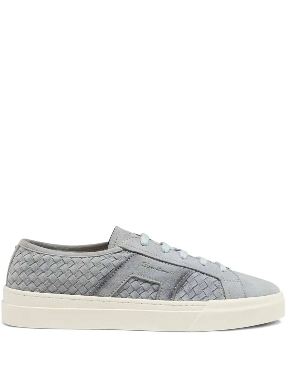 Santoni leather sneakers Grey