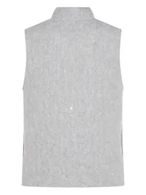 ダウンベスト FABIANA FILIPPI Quilted yarn and sequin waistcoat Fabiana Filippi Quilted Yarn And Sequin Waistcoat Fabiana