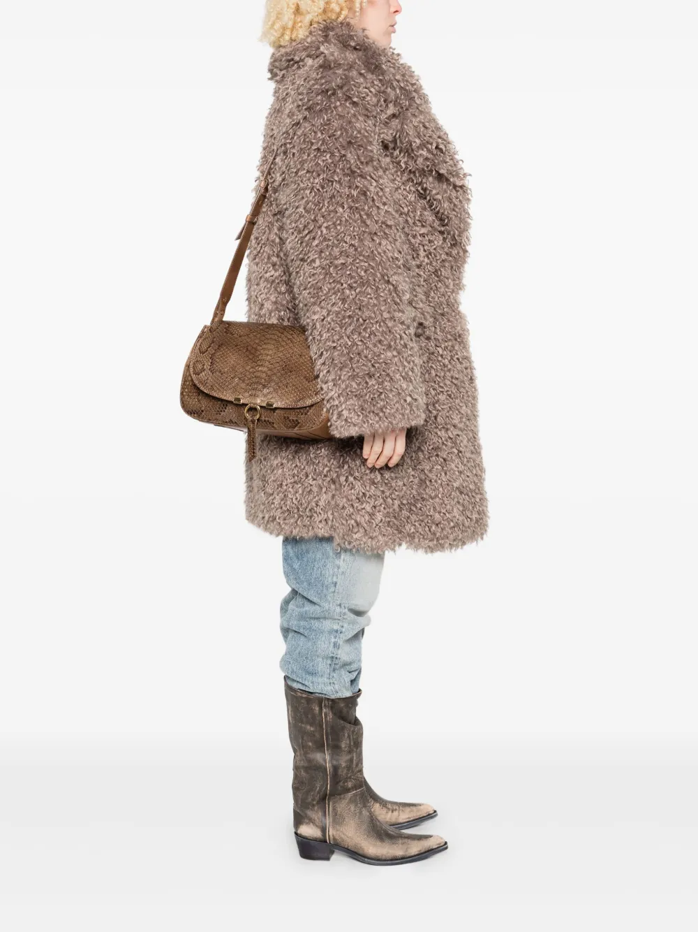 SOMMET textured leather satchel | Image 2