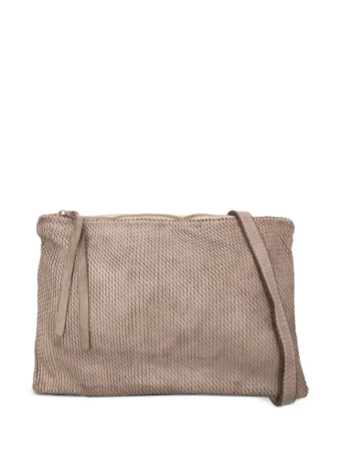 SOMMET textured leather satchel