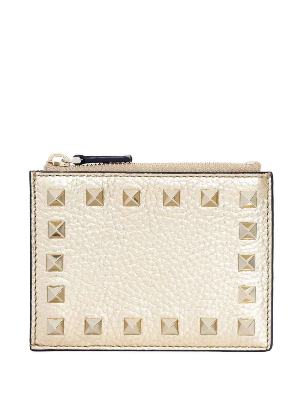 Valentino Garavani Rockstud leather wallet Goud