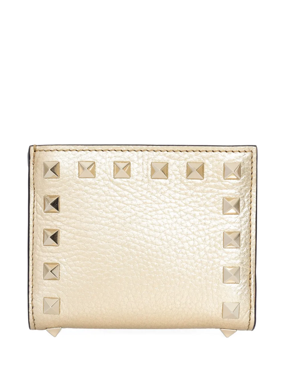 Valentino Garavani studded leather wallet Goud