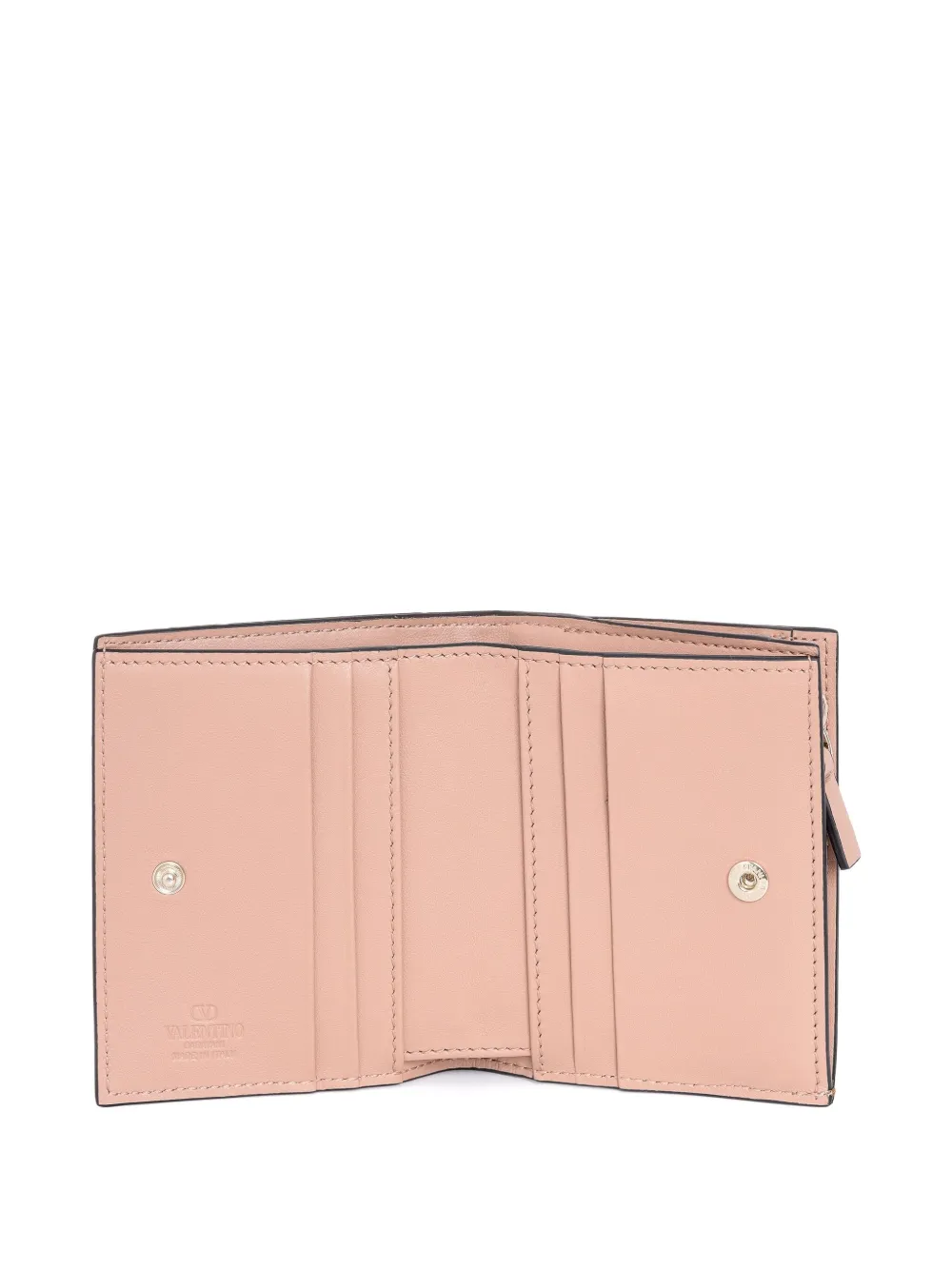 Valentino Garavani studded leather wallet Goud