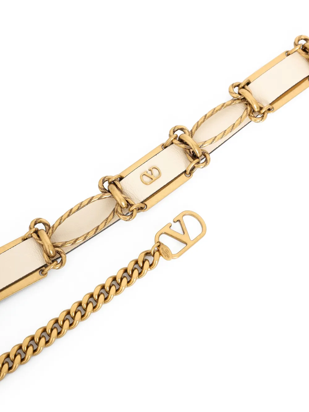 Valentino Garavani Leren riem - Beige