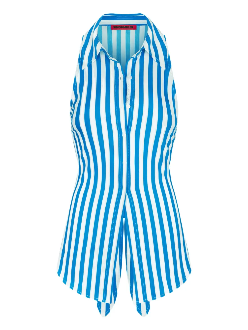 Loch stripe sleeveless shirt