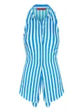Simon Miller Loch stripe sleeveless shirt - Blue