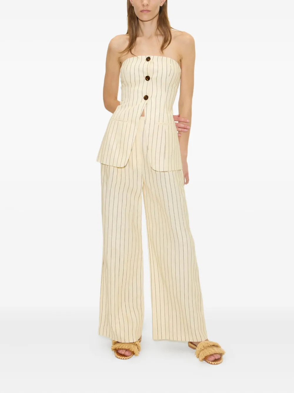Simon Miller Bloo pinstripe linen trousers | High Waisted Pants | Image 2