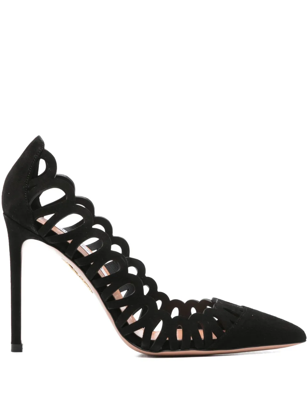 Aquazzura 110mm cut-out stiletto heeled pumps Black