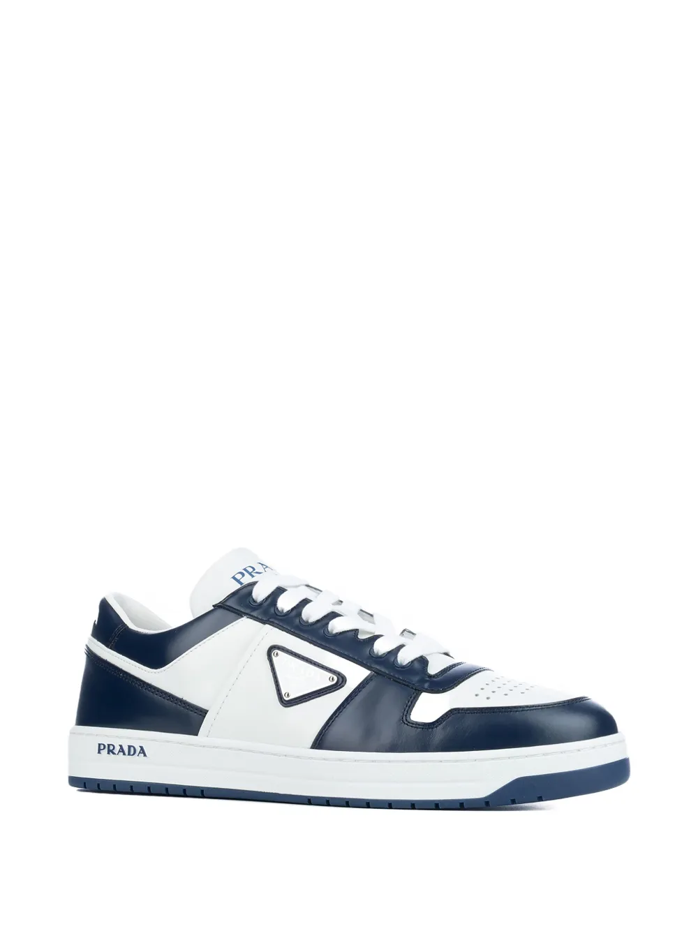 Prada Downtown leren sneakers met vlakken Wit