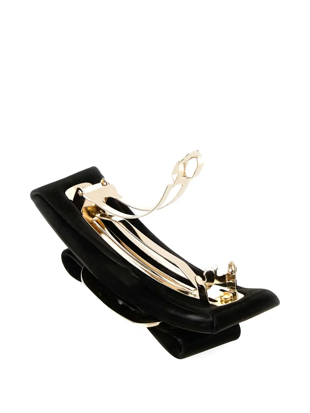Ferragamo bow-embellished leather hair clip Zwart