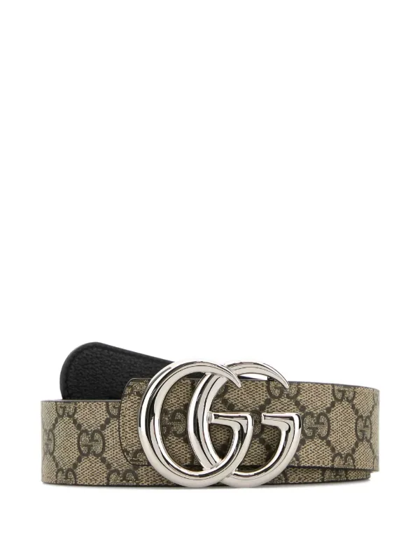 Gucci モノグラム バックルベルト | ニュートラル | FARFETCH JP